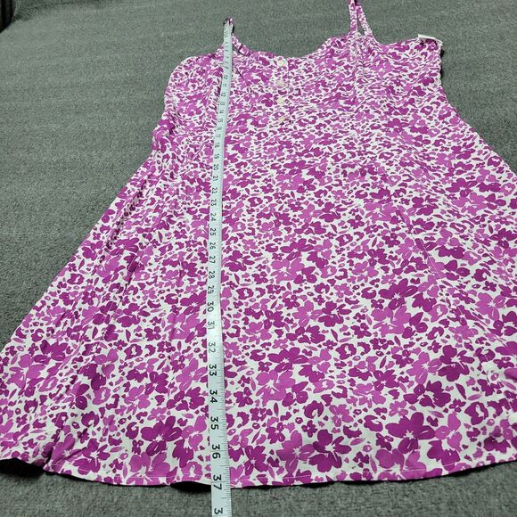 Gap Sun Dress Pink Multicolor Spagetti Strap Floral Large Beach Party - Picture 2 of 10